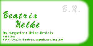 beatrix melke business card